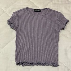 Purple Ruffled Tee